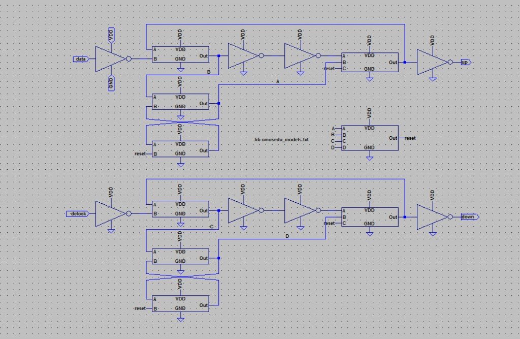 PFD Phase Frequency Detector YouSpice