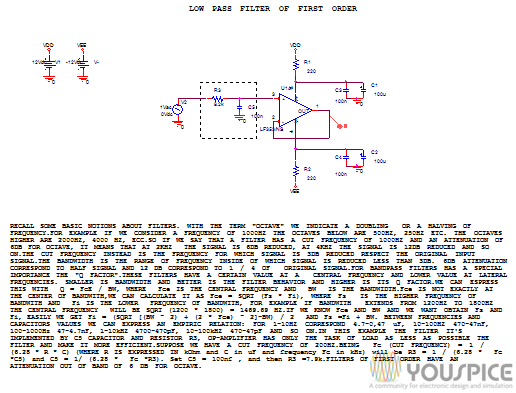 first order low pass filter