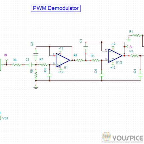 PWM Demodulator with Operational Amplifiers - YouSpice