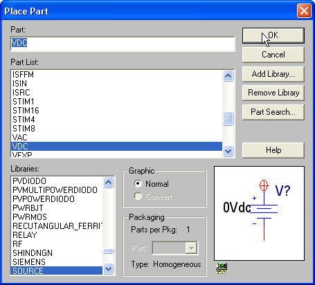pspice part library