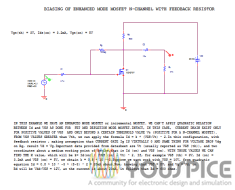 Enhance dmode MOSFET biased with feedback resistor
